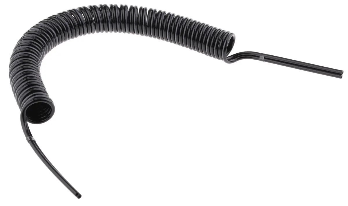Produktfoto 1 von SMC 1.5 m TCU Polyurethan Spiralschlauch Schwarz, Innen-Ø 2.5 mm 60 °C