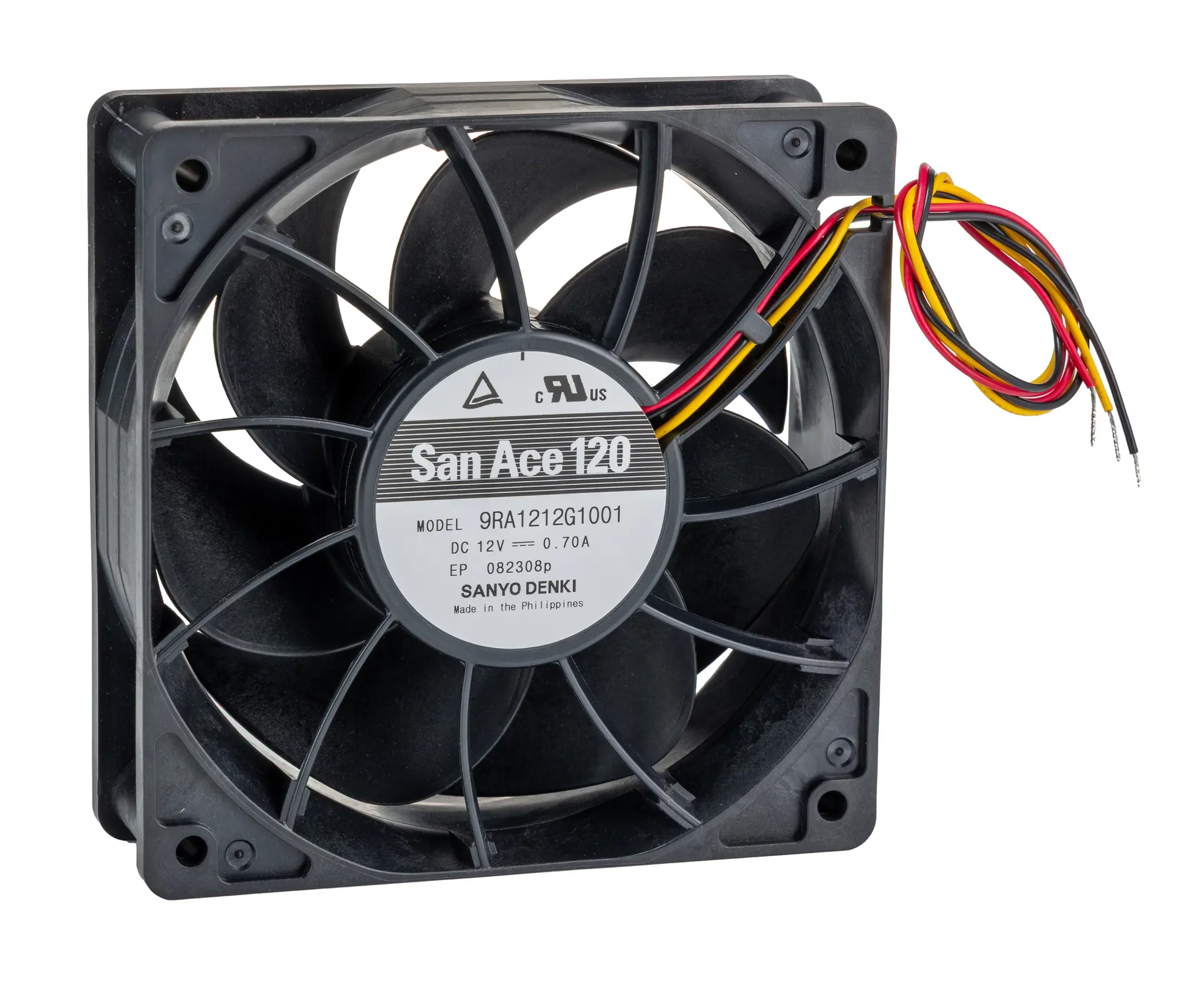 Produktfoto 1 von Sanyo Denki DC-Axiallüfter, 12 V dc / 11.5W, 120 x 120 x 38mm