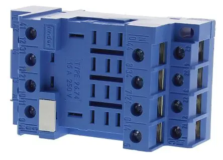 Produktfoto 1 von Finder Relaissockel zur Verwendung mit Relais, Serie 56,34 96, 8 -Kontakt, DIN-Hutschiene, 250V ac
