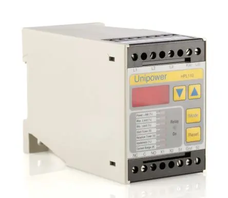 Produktfoto 1 von Unipower HPL Motorlastüberwachung, 8A Last-Kontrollgerät 380V, 440 V 56mm x 75 mm Motorzustandsüberwachungsgerät