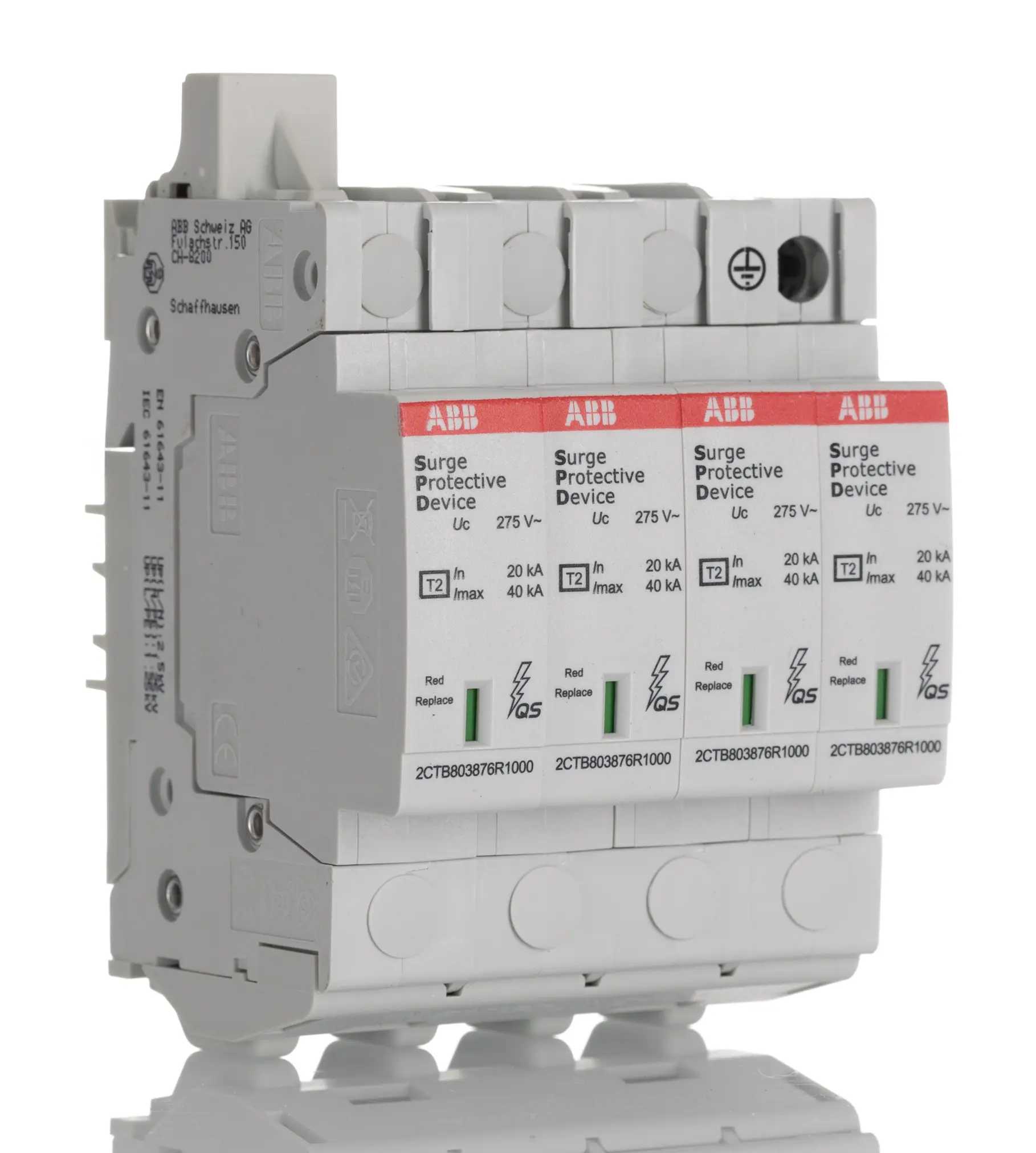 Produktfoto 1 von ABB, Überspannungsableiter 20 kA 240/415 V OVR4044L40-275PTSQS