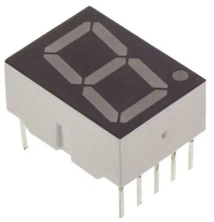 Produktfoto 1 von Broadcom LED-Anzeige 7 Segmente 1 Zeichen Anode, Rot 626nm 7mcd Zeichenbreite 11.1 mm Rechts Zeichenhöhe 20.3 mm