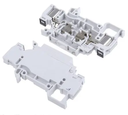 Produktfoto 1 von Entrelec Reihenklemme mit Sicherungshalter 1 Grau, 2.5mm², 630V Schraubbefestigung Abgesichert