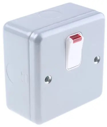 Produktfoto 1 von MK Electric Metal Clad Druckschalter, 1-poliger Schalter, Wippschalter, Breiter Wippschalter, DP/DP-Kopplung