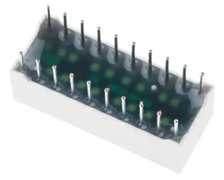 Produktfoto 1 von Kingbright LED-Anzeige Balkendiagramm-Display mit automatischer Hinterleuchtung 10 Zeichen, Rot 625nm Zeichenhöhe 5.08
