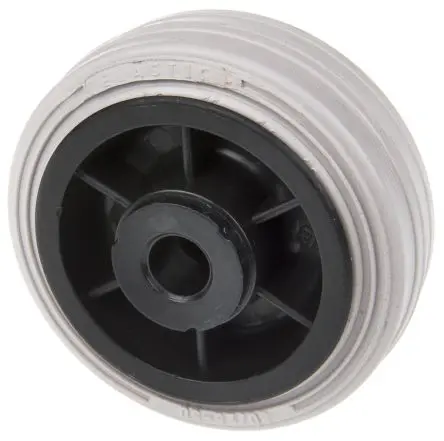 Produktfoto 1 von LAG Rollwagenrolle Grau, Schwarz, Mat. Gummi, 55 kg Ø 80 mm, B. 25 mm