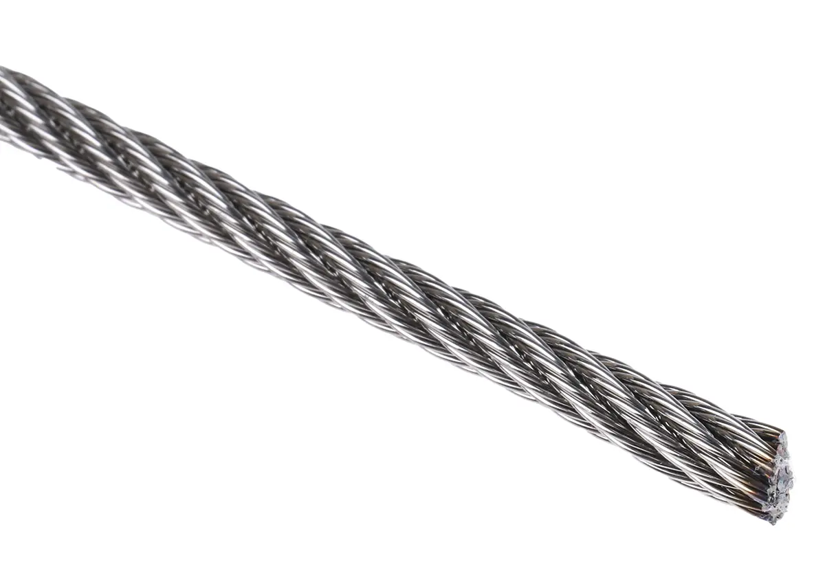 Produktfoto 1 von RS PRO Drahtseil, Edelstahl, 75 m, max. 200 kg