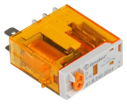 Produktfoto 1 von Finder 46 Relais 240V ac Spule 1-poliger Umschalter 16A 31.5 kΩ 500 mW