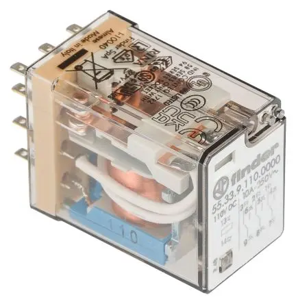 Produktfoto 1 von Finder 55 Relais 110V dc Spule Dreipoliger Umschalter 10A