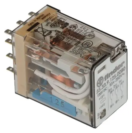 Produktfoto 1 von Finder 55 Relais 125V dc Spule Dreipoliger Umschalter 10A