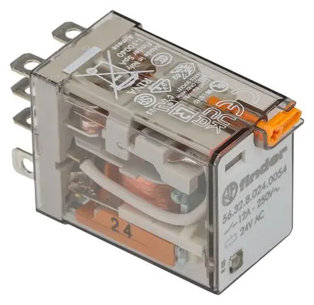 Produktfoto 1 von Finder 56 Leistungsrelais 24V ac Spule 2 Wechsler 20A