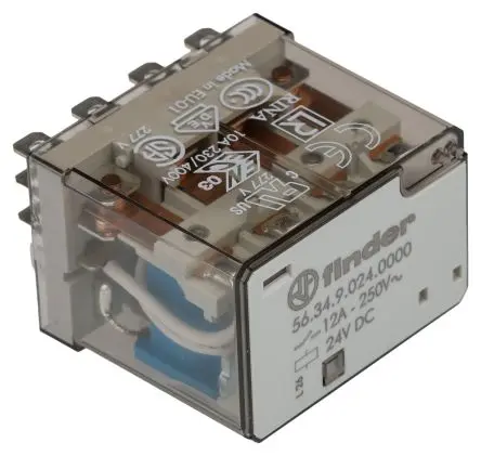 Produktfoto 1 von Finder 56 Leistungsrelais 24V dc Spule 4 CO 12A 2 W