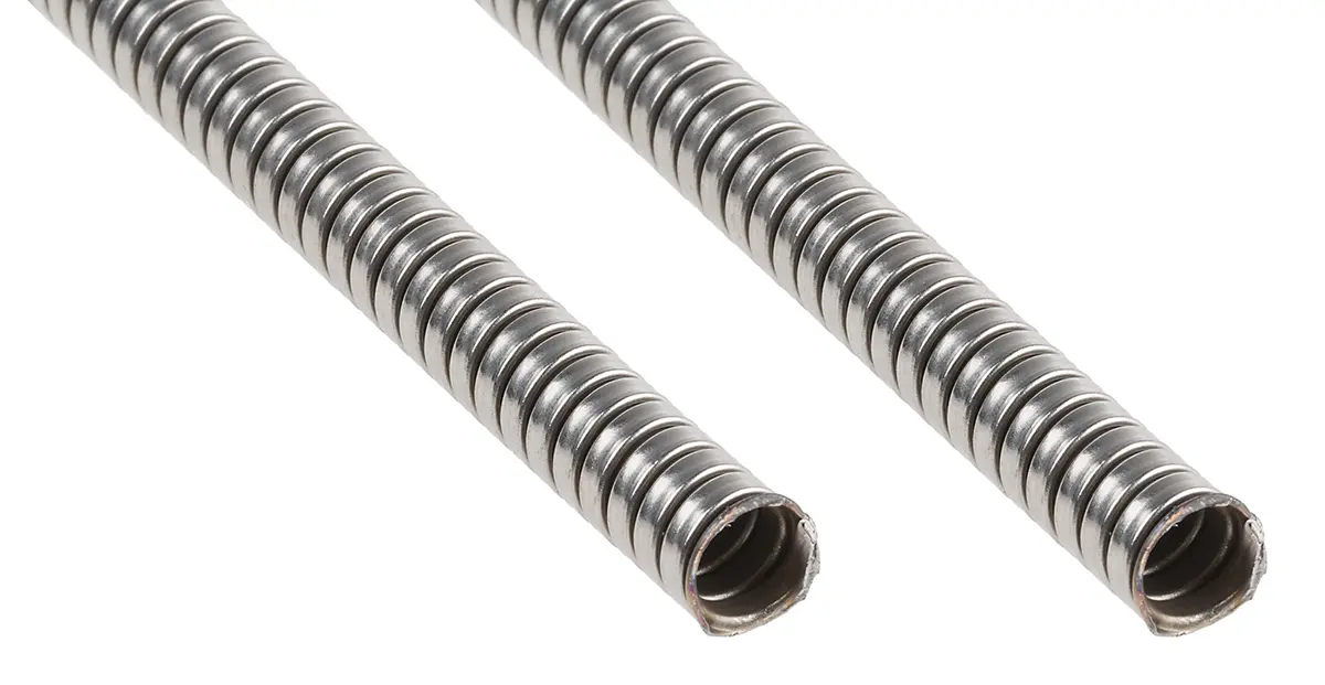 Produktfoto 1 von Kopex KSU Leerrohr Edelstahl, Ø 10mm nom. flexibel, A ø 9.6mm I ø 7mm x 15m IP40