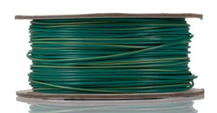 Produktfoto 1 von RS PRO Schaltdraht, 20 AWG 100 m Grün, Gelb Ø 2.05 mm 1 Litzen Polyvinylchlorid