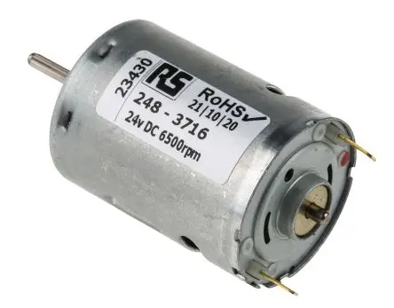 Produktfoto 1 von Mellor Electric R DC Bürstenmotor Gleichstrommotor bis 3.5 Ncm, 24V dc / 4.5 W, 6500U/min, Wellen-Ø 2.3 mm x 37.8 mm x
