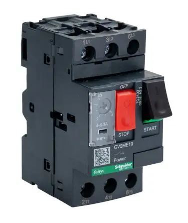Produktfoto 1 von Schneider Electric TeSyS GV Motorschutzschalter, 4A, 6.3 A Schutzschalter 690V 89mm x 44.5 mm