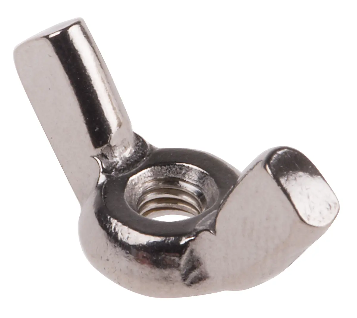 Produktfoto 1 von RS PRO Edelstahl Flügelmutter 18 mm Glanzzink