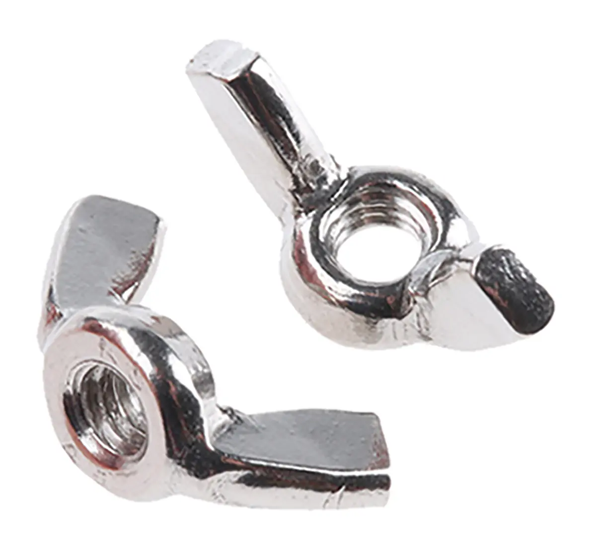 Produktfoto 1 von RS PRO Edelstahl Flügelmutter 18 mm Glanzzink