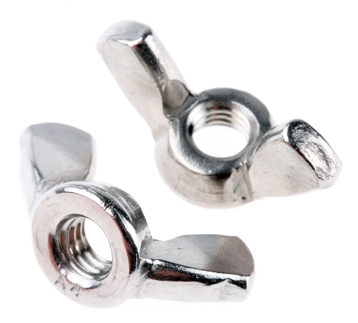 Produktfoto 1 von RS PRO Edelstahl Flügelmutter 24 mm Glanzzink