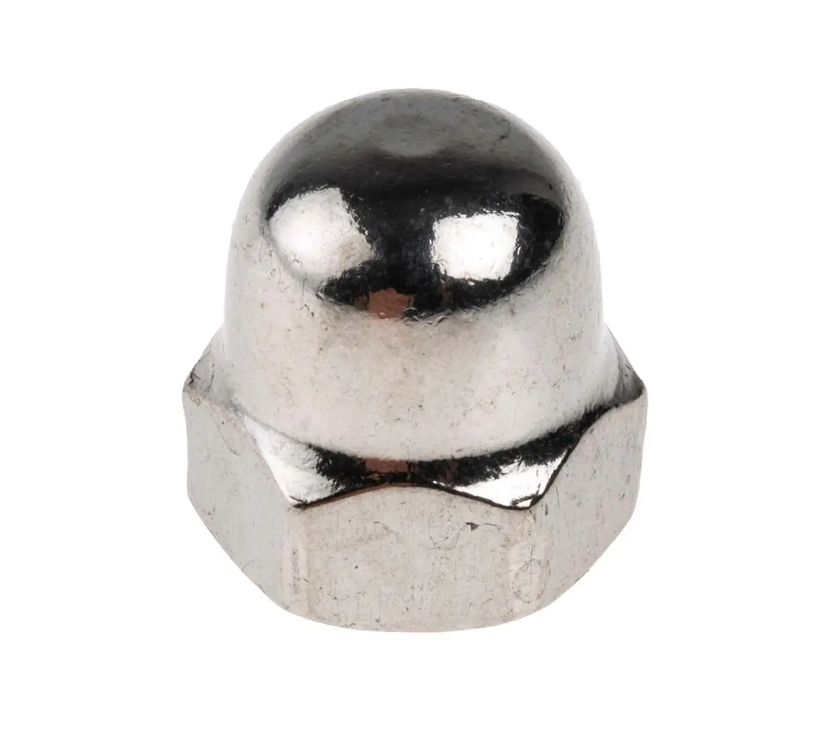 Produktfoto 1 von RS PRO Sechskantmuttern, M8 Hut Edelstahl 13.0mm Glatt A2 304 DIN 1588