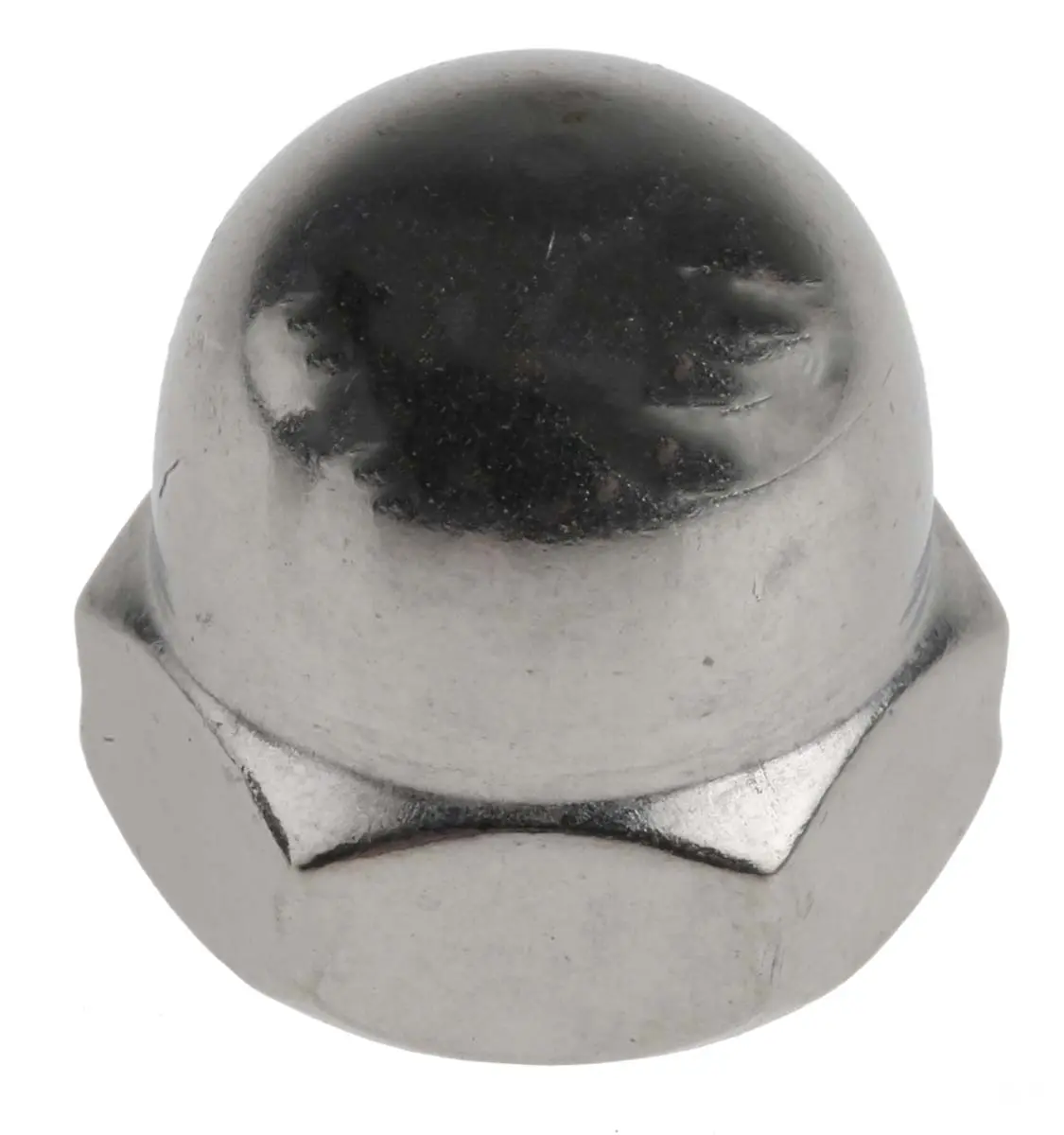 Produktfoto 1 von RS PRO Sechskantmuttern, M10 Hut Edelstahl 17.0mm Glatt A2 304 DIN 1587