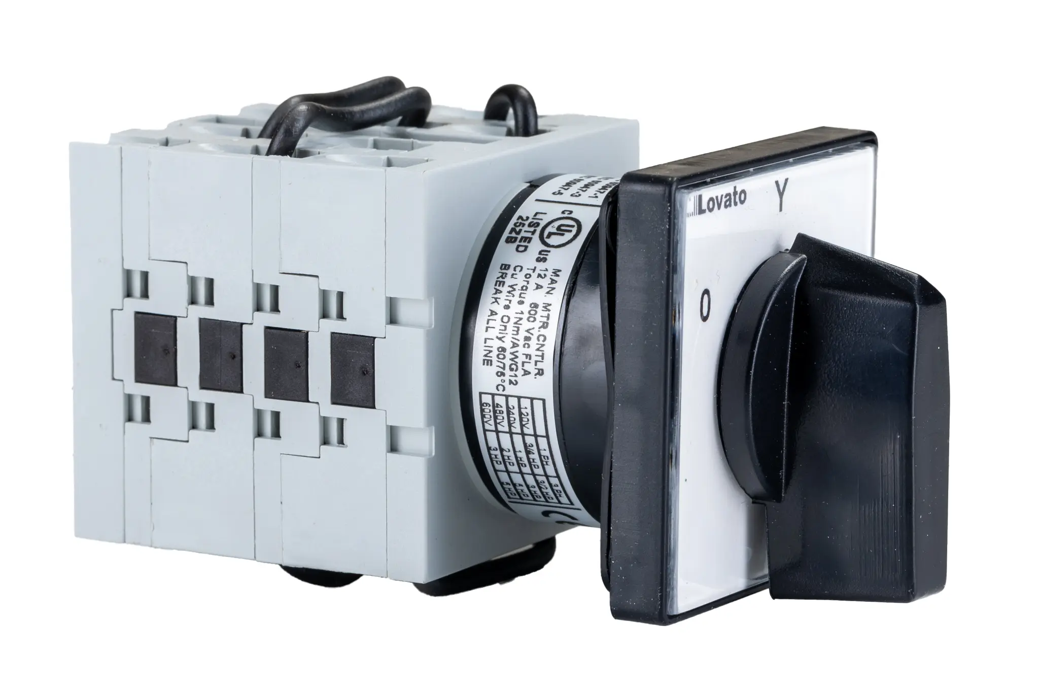 Produktfoto 1 von Lovato Rotary Cam Switch Stern-Dreieck-Starter 3-phasig 7,5 kW, 440 V AC / 16 A