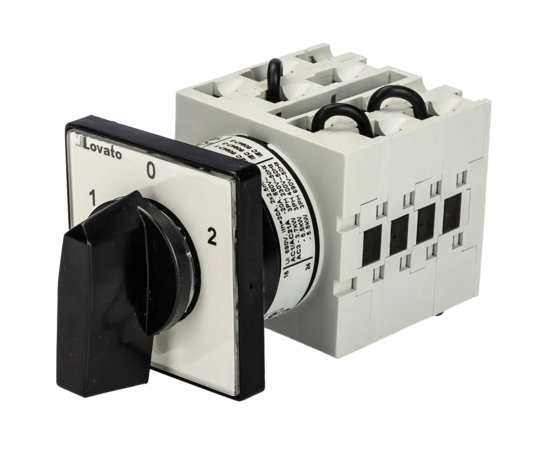 Produktfoto 1 von Lovato GX Nockenschalter / 20A, 1, 3-phasig, 3-Stufen, 60°-Wurfwinkel