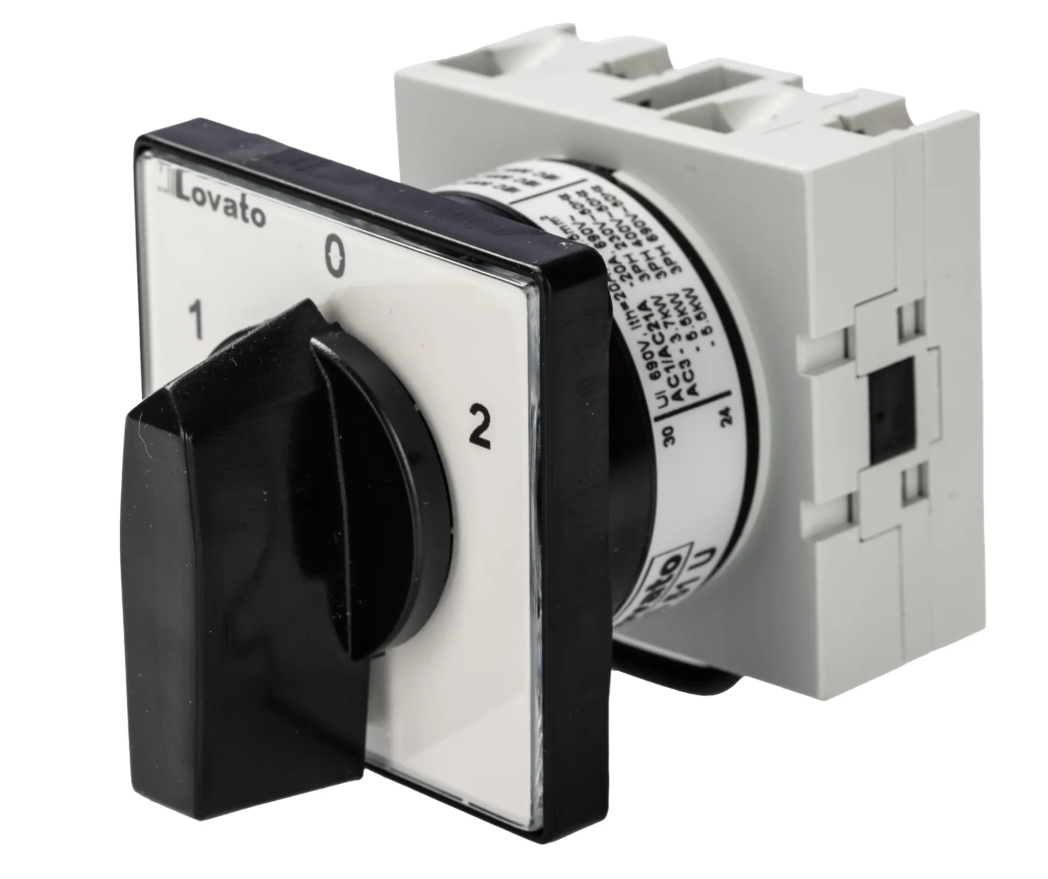 Produktfoto 1 von Lovato GX Nockenschalter, 1-polig / 20A, 690V (Volts), 1, 3-phasig, 3-Stufen Schraub, 60°-Wurfwinkel