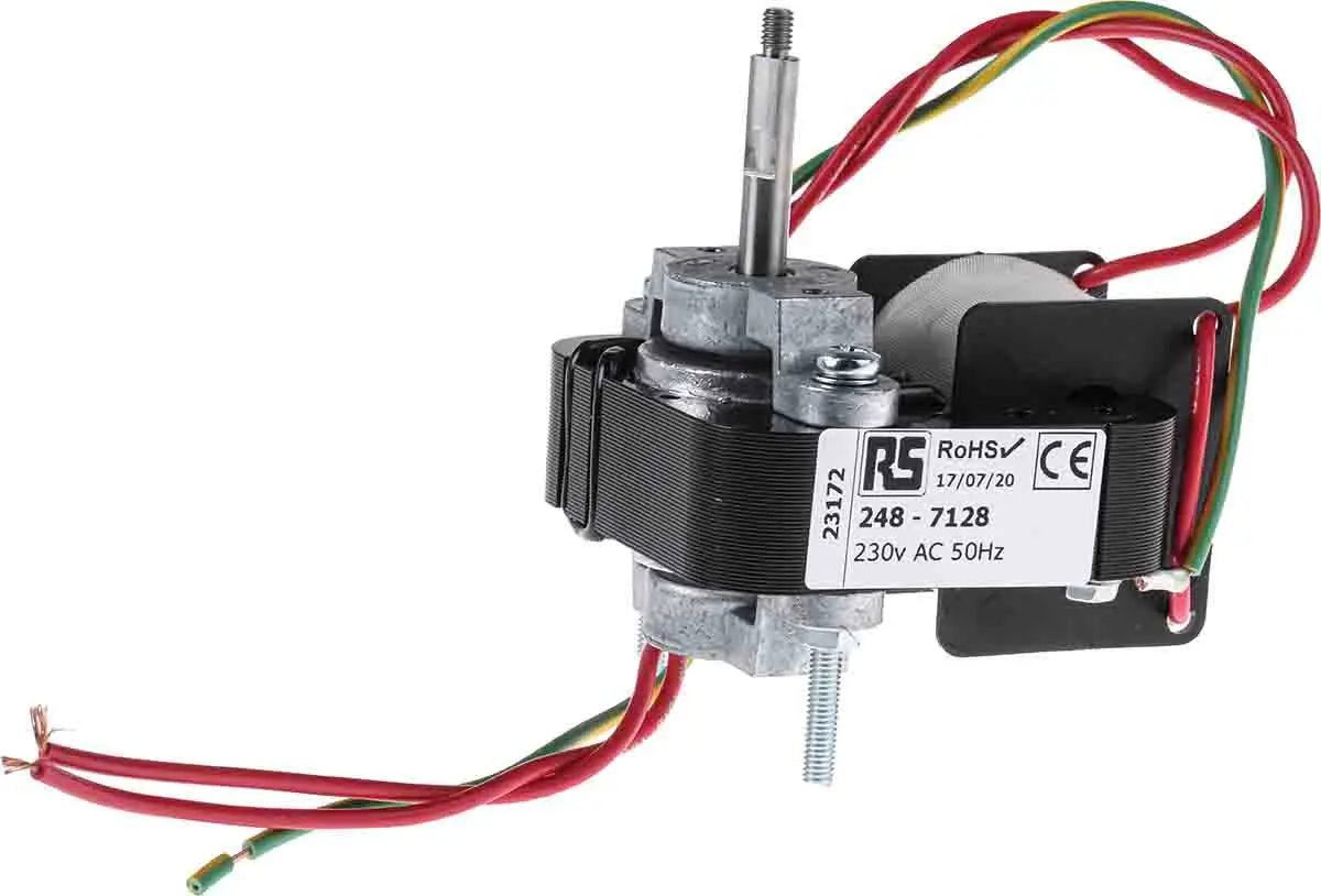 Produktfoto 1 von Mellor Electric AC1000, 1 2-polig Wechselstrommotor Gegen den Uhrzeigersinn, 19 W 2000 rpm 220/260 V Hinten