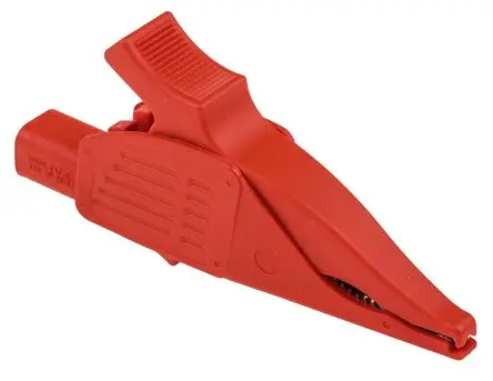 Produktfoto 1 von Staubli Messing 39.5 mm Krokodilklemme, Rot, 32A Thermoplastisches Elastomer Isoliert