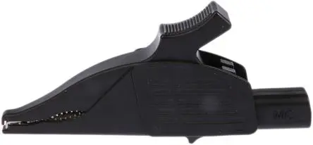 Produktfoto 1 von Staubli Messing 39.5 mm Krokodilklemme, Schwarz, 32A Thermoplastisches Elastomer Isoliert