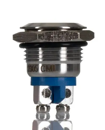 Produktfoto 1 von RS PRO SW16SSN Druckschalter Tastend Panel Ø 10 x 16.2 mm, 1 Öffner / 5A 250 V ac, IP65