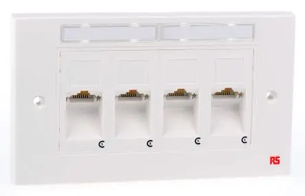 Produktfoto 1 von Molex CES Telefondose Weiß 4, Oberfläche