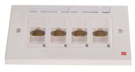 Produktfoto 1 von Molex CES Telefondose Weiß 4, Oberfläche