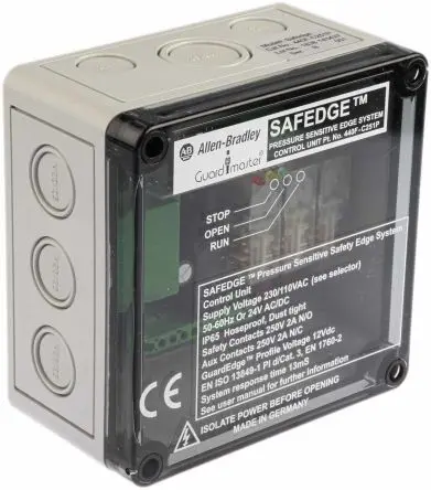 Produktfoto 1 von Allen Bradley 440F Sicherheitsrelais 230V ac/dc, 24 V ac/dc, 2 Sicherheitskontakte, 1 Hilfsschalter, Automatisch und