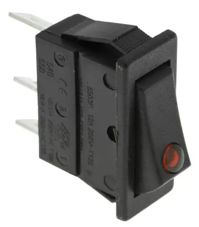 Produktfoto 1 von Arcolectric Panel Wippschalter SPST Ein-Aus, 16A Beleuchtet
