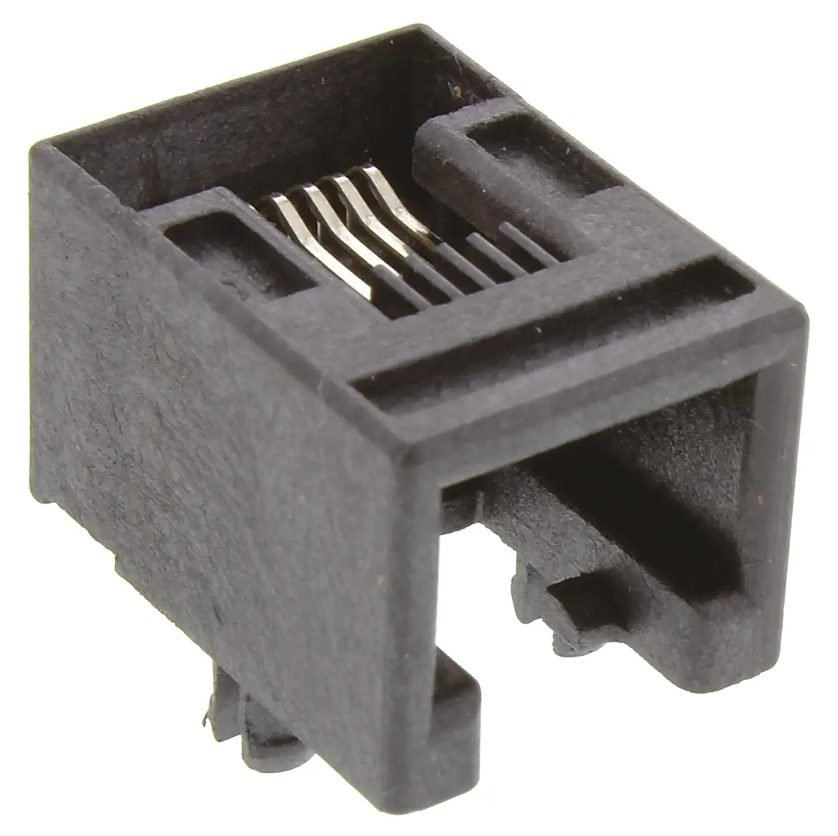 Molex 95501 Buchse Cat3 RJ12-Steckverbinder, 1-Port 6-polig UTP Durchsteckmontage gewinkelt