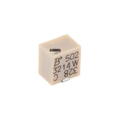 Produktfoto 1 von Bourns 3214 5-Gang Oberfläche Trimm-Potentiometer, Einstellung von oben, 5 kΩ, 10 %, 0.25 W, J-Haken, L. 4.8 mm, L. 0.6