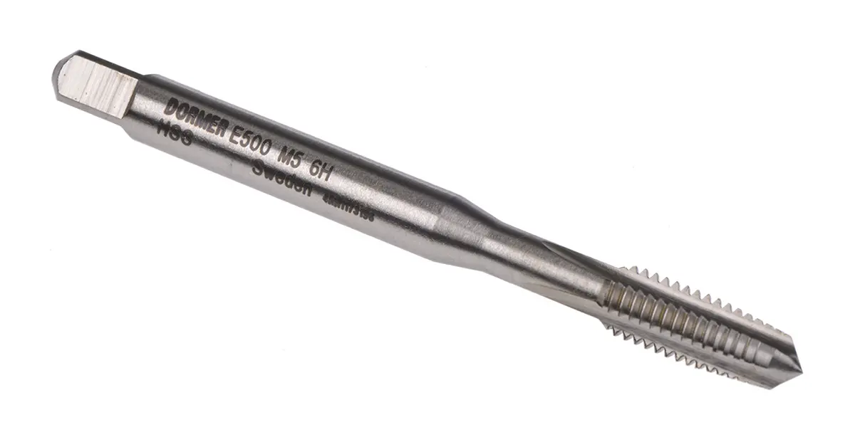Produktfoto 1 von Dormer Gewindebohrer HSS Maschinen, Metrisch Gerade Nut, Rechtsgewinde, 1-teilig M5