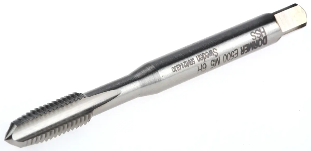 Produktfoto 1 von Dormer Gewindebohrer HSS Maschinen, Metrisch Gerade Nut, Rechtsgewinde, 1-teilig M5