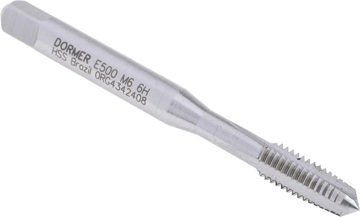 Produktfoto 1 von Dormer Gewindebohrer HSS Maschinen, Metrisch Gerade Nut, Rechtsgewinde, 1-teilig M6