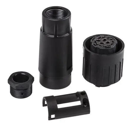 Produktfoto 1 von Amphenol Industrial Ecomate C16 43 mm Standard Rundsteckverbinder Buchse 14-polig Buchse 16A Kabel IP65