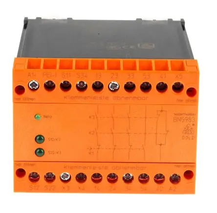 Produktfoto 1 von Dold BN 5983 Sicherheitsrelais, 3 Sicherheitskontakte, 1 Hilfsschalter, Überwacht IEC/EN 60 529, IEC/EN 60 068-2-6,