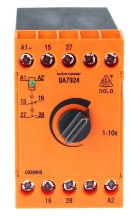 Produktfoto 1 von Dold BA 7924 Sicherheitsrelais 24V dc, 2 Sicherheitskontakte, 1 Hilfsschalter, Automatisch IEC/EN 60947-5-1, IEC/EN