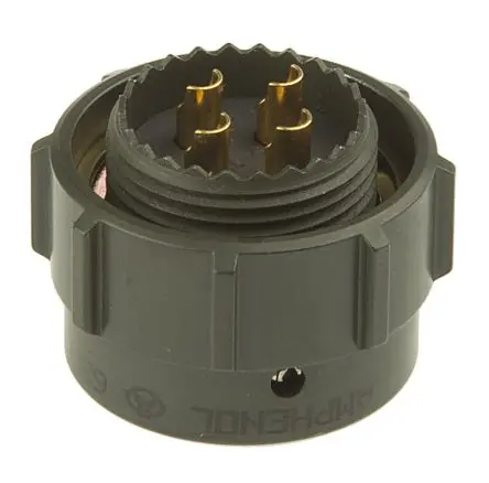 Produktfoto 1 von Amphenol Limited, 62 GB Vergoldetes Kupfer MIL-Spec Rundsteckverbinder Gerade, 4-polig, 700V, Kabel, Gehäuse 14 Stecker,