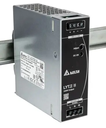 Produktfoto 1 von Delta Electronics DRL DIN-Schienen Netzteil Geschalteter Modus 264V ac AC / 10 A 24V dc DC 240 W