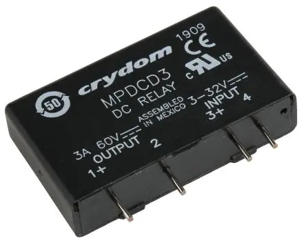 Produktfoto 1 von Sensata / Crydom DRA1 DIN-Hutschiene Halbleiterausgang 60 V dc 32V dc / 3 A