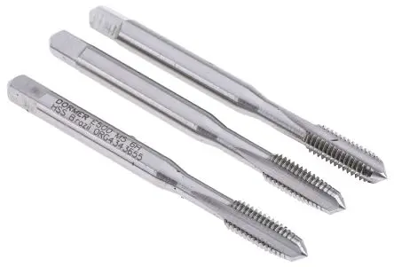 Produktfoto 1 von Dormer Gewindebohrer Satz HSS Maschinen Gerade Nut, Rechtsgewinde, 3-teilig M5