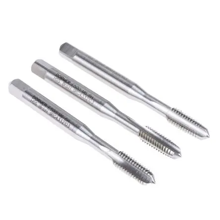 Produktfoto 1 von Dormer Gewindebohrer Satz HSS Hand, Metrisch Gerade Nut, 3-teilig M6