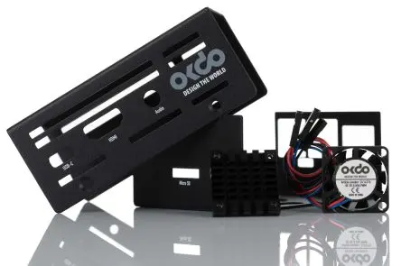 Produktfoto 1 von Okdo ROCK SBC – Gehäuse für Einplatinen-Computer ROCK 4 Modell SE Schwarz Metall